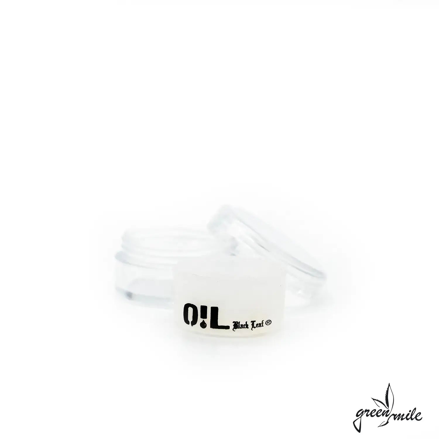 Black Leaf Oil Dose mit Silikoneinsatz Grau Offen