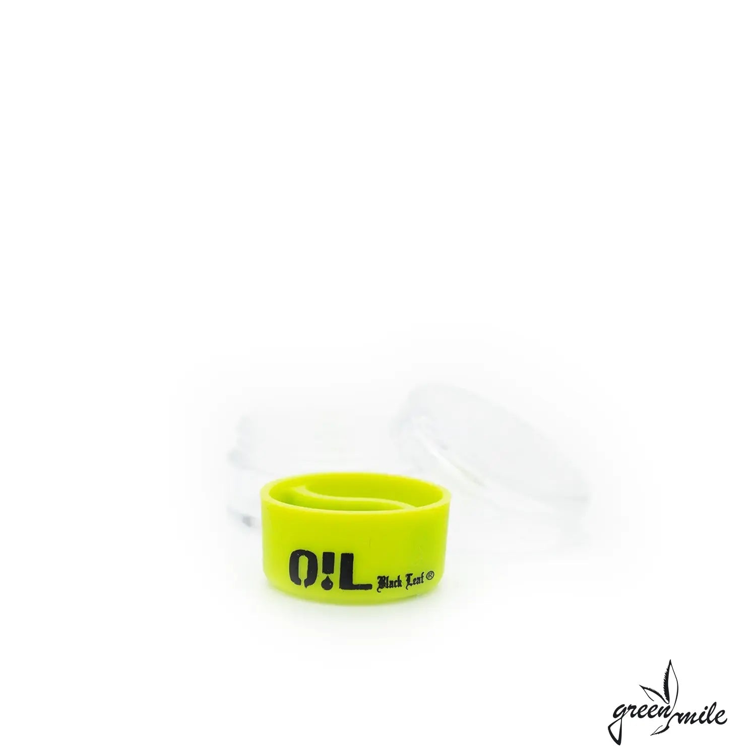 Black Leaf Oil Dose mit Silikoneinsatz Olive Offen