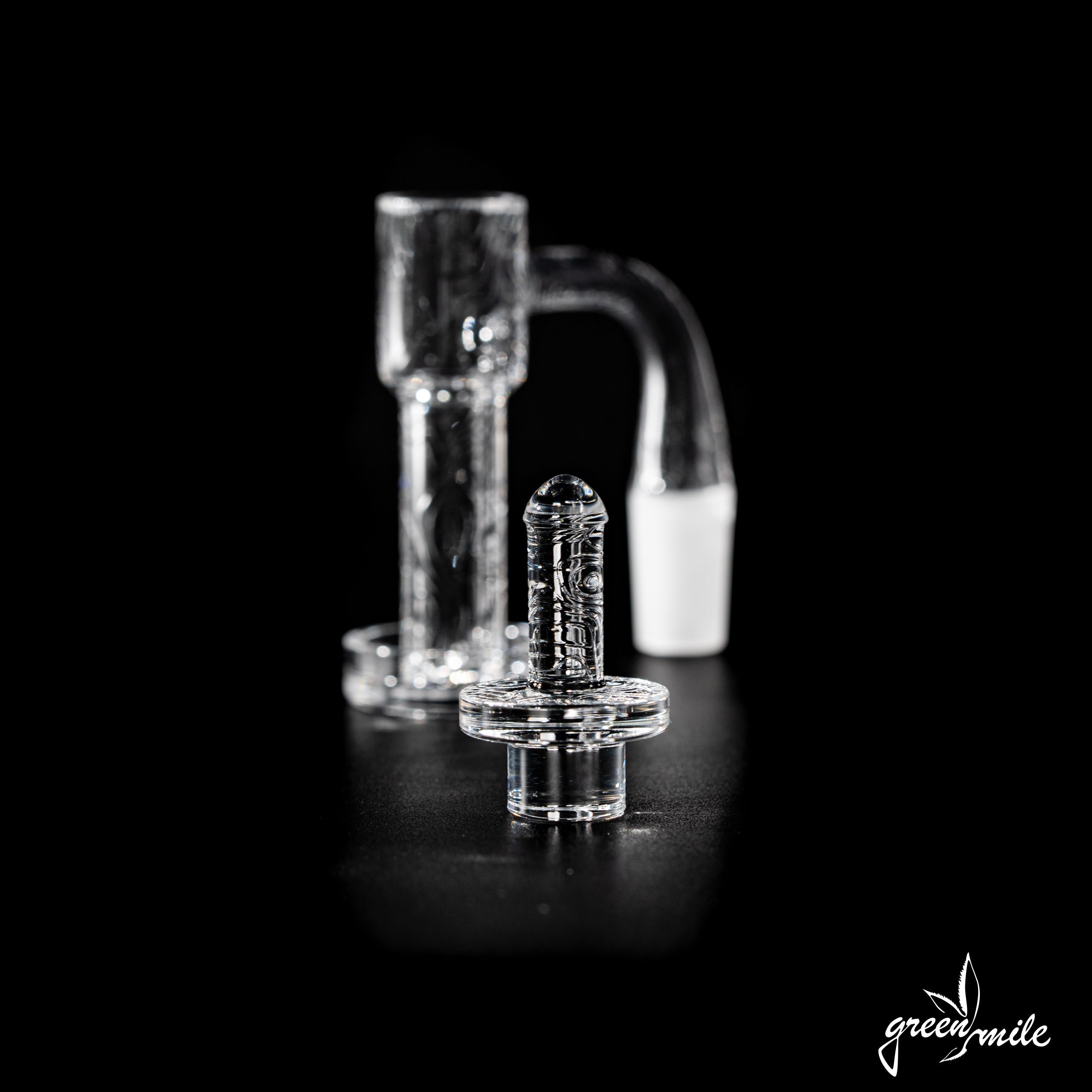 Quartz Sluper "Baum" 14mm Frontansicht mit Cap im Fokus