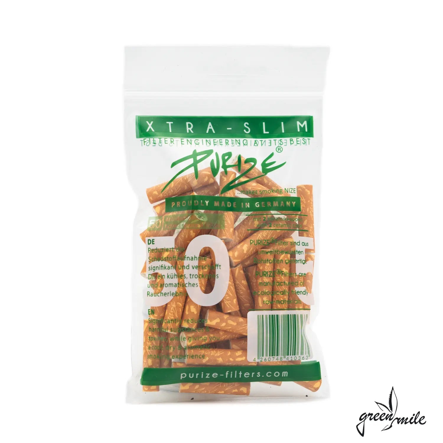 Purize Aktivkohlefilter Xtra Slim 50er Verpackung Orange