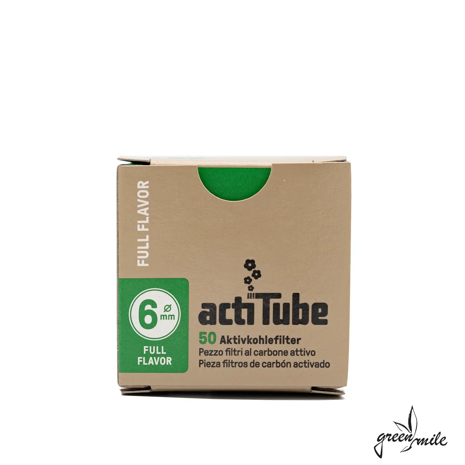 actiTube, Aktivkohlefilter, Full Flavor, Extra Slim 6mm, 50 Stück, Rückansicht