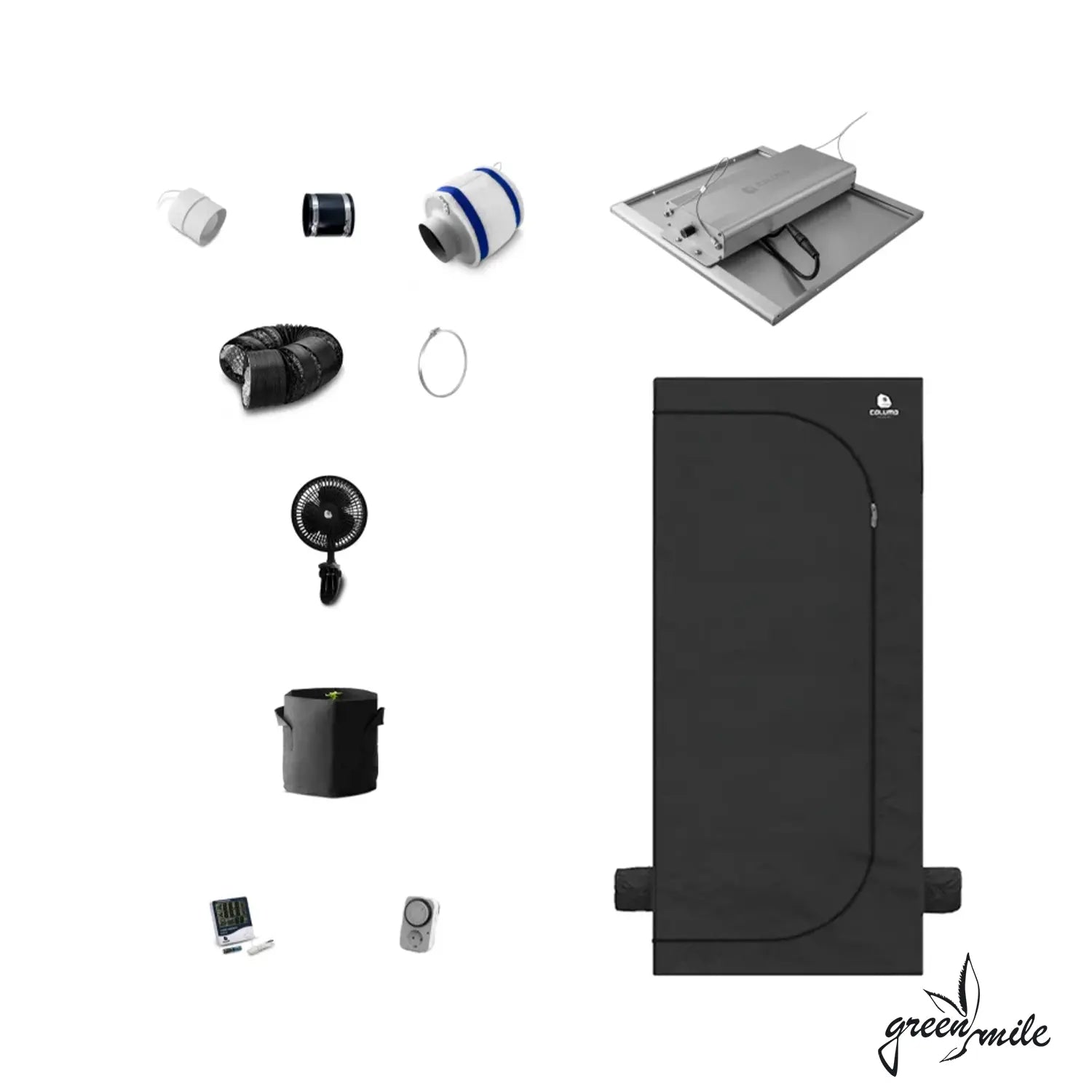 Caluma, 1 Plant Plus Set, 60x60x160cm, 150w Lampe, Einzelansicht