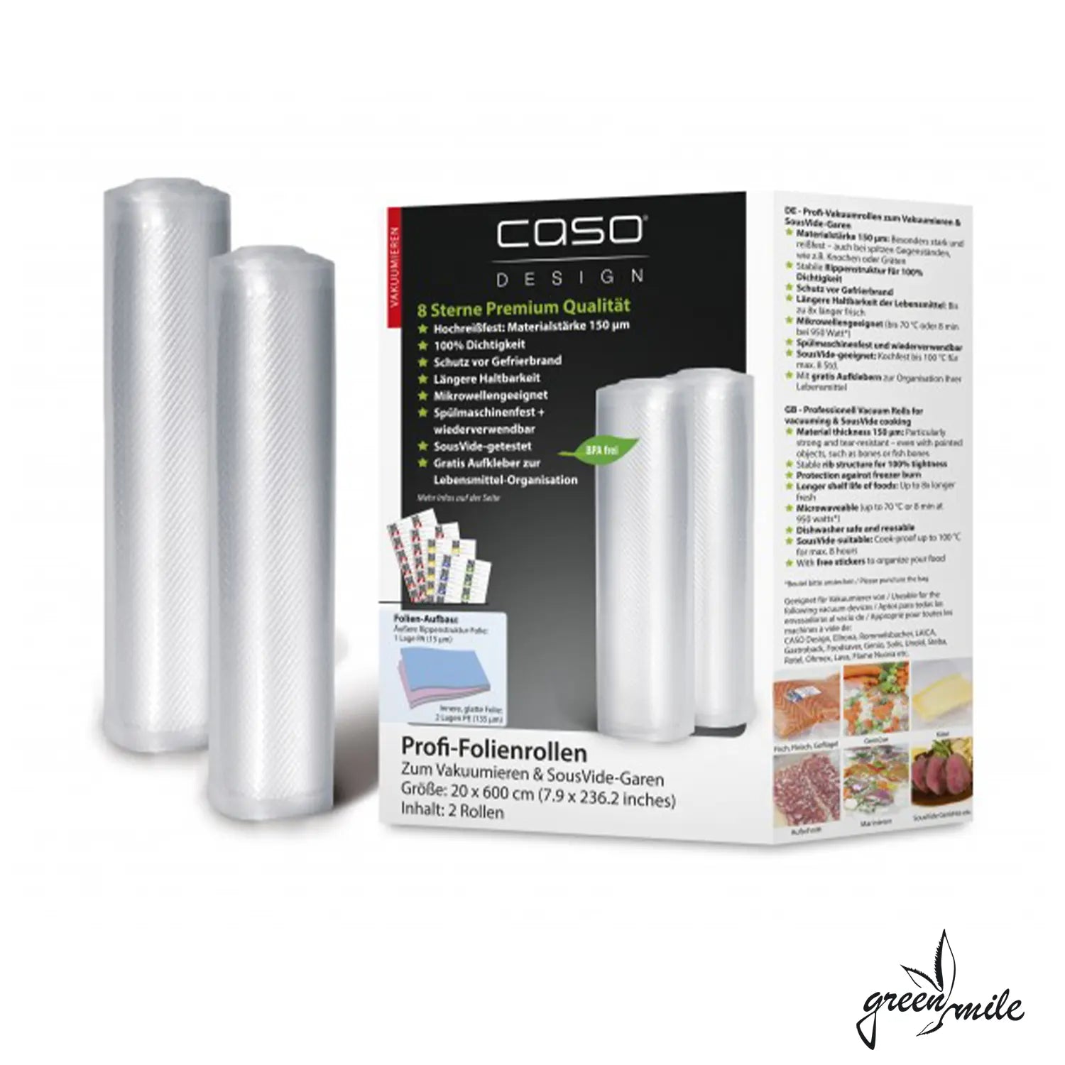 Caso, Folienbeutel, 20x600cm, 2 Stück, Produktansicht