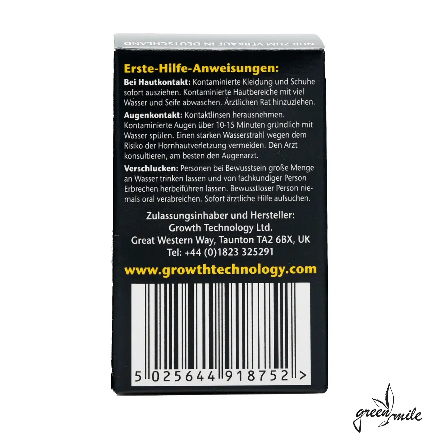 Clonex, Wachstumsregulator, 50ml, Rückansicht