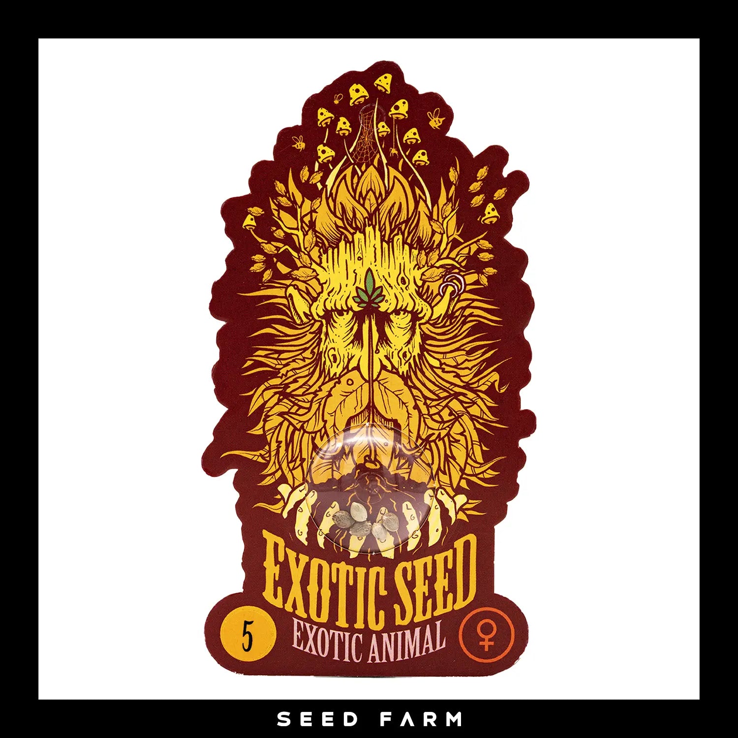 Exotic Seed Exotic Animal, feminisierte Cannabis Samen, 5 Stück, Vorderansicht