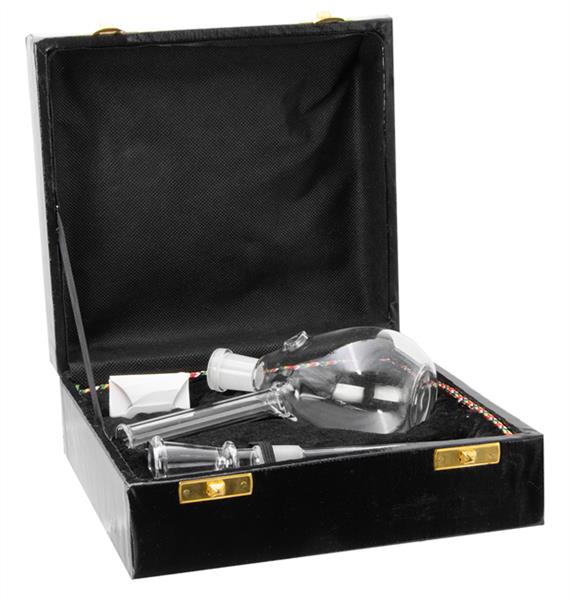 Glas Bong - "Top Bowl Teardrop Mini" im Koffer