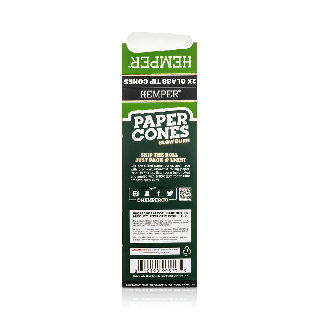 Hemper - KS Brown Paper Cones mit Glastip | 2 Stk.