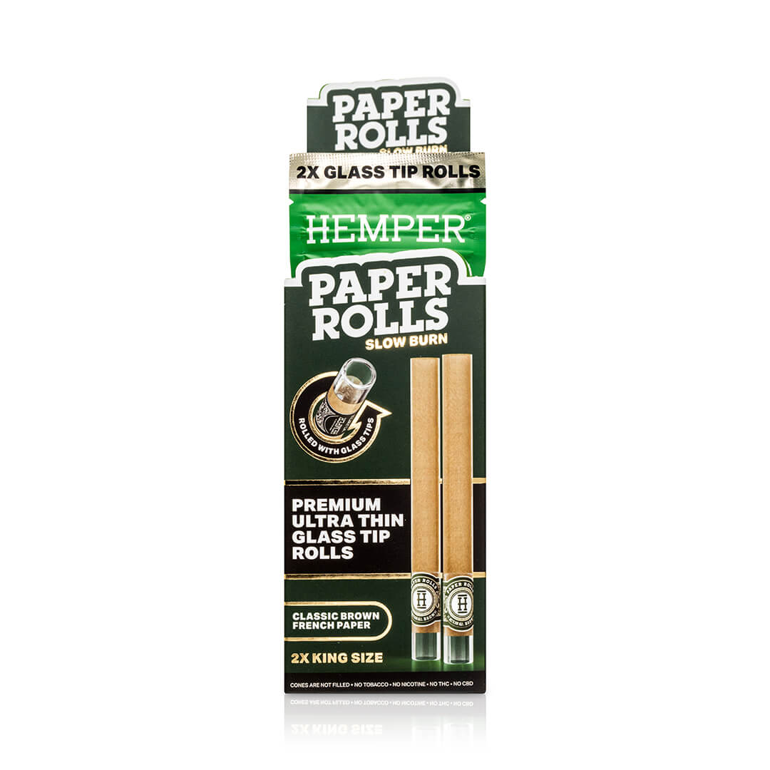 Hemper - KS Brown Paper Rolls mit Glastip | 2 Stk.