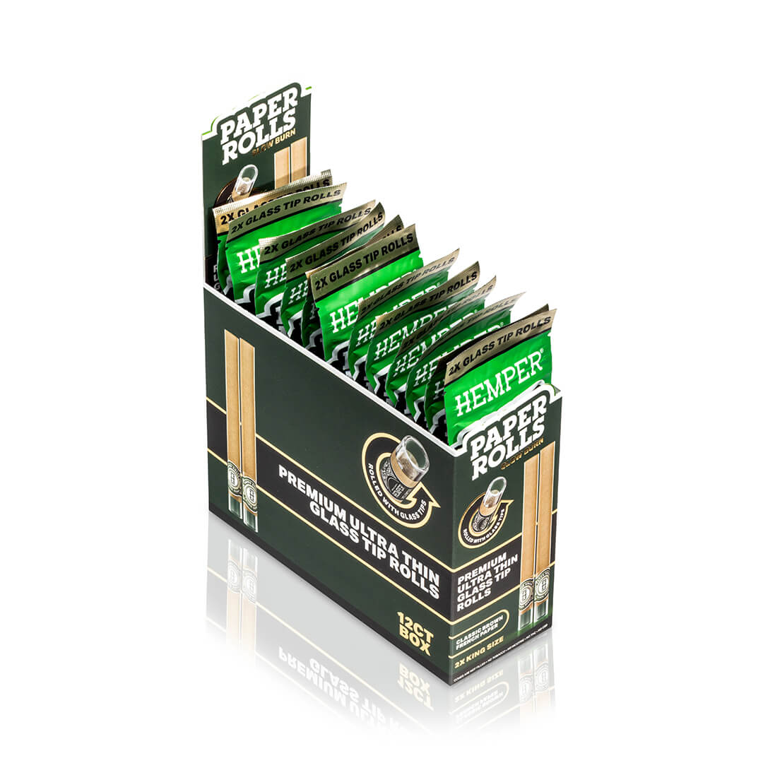 Hemper - KS Brown Paper Rolls mit Glastip | 2 Stk.