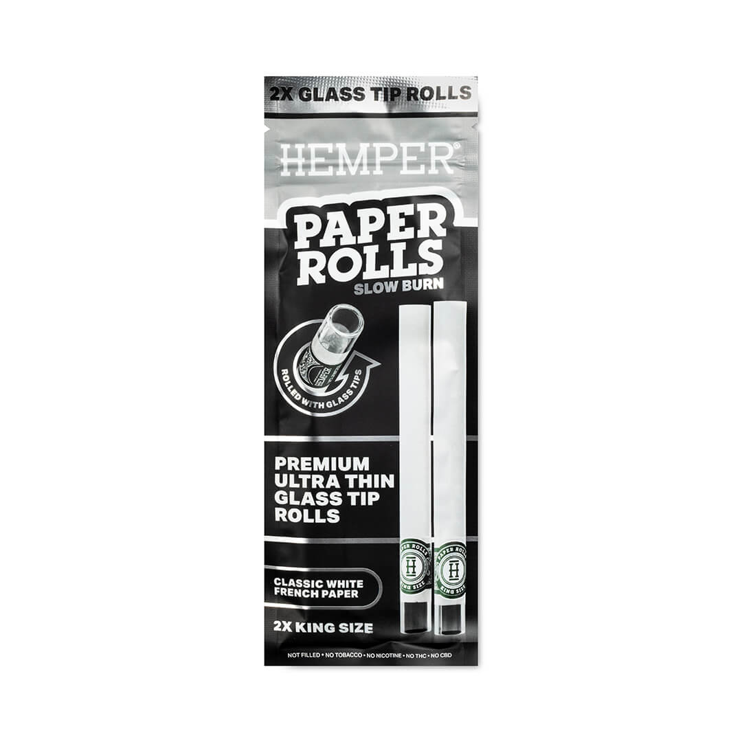 Hemper - KS White Paper Rolls mit Glastip | 2 Stk.