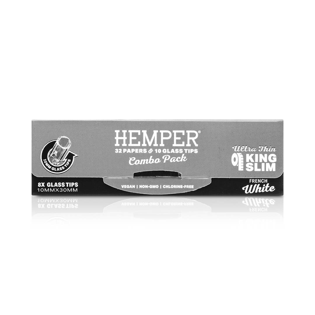 Hemper - KS Classic White Paper Booklet + 10mm Glastips
