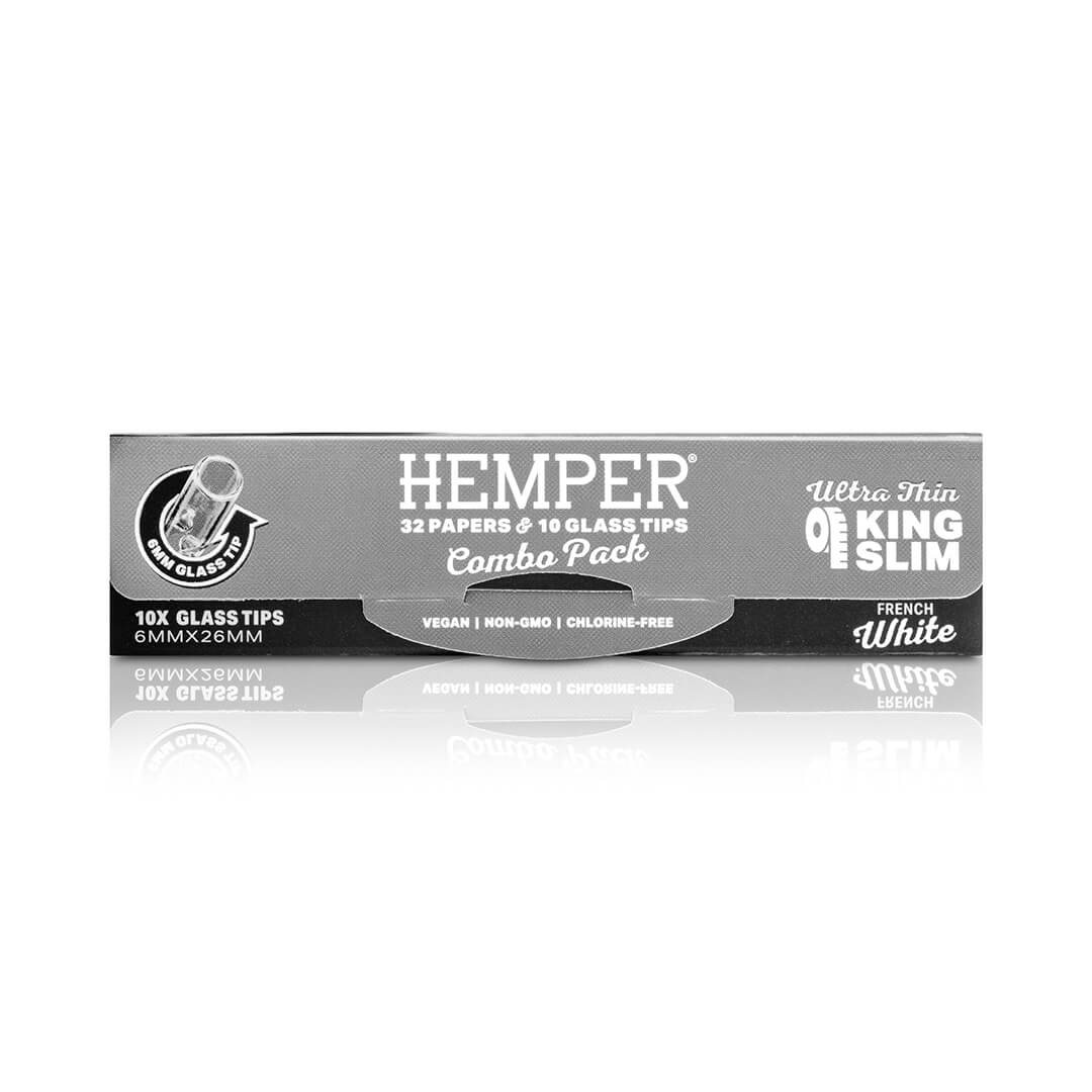 Hemper - KS Classic White Paper Booklet + 6mm Glastips