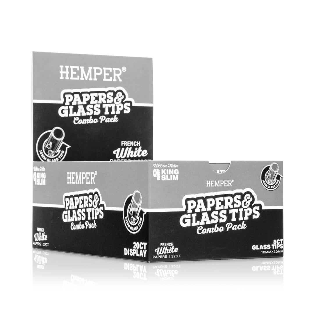 Hemper - KS Classic White Paper Booklet + 10mm Glastips