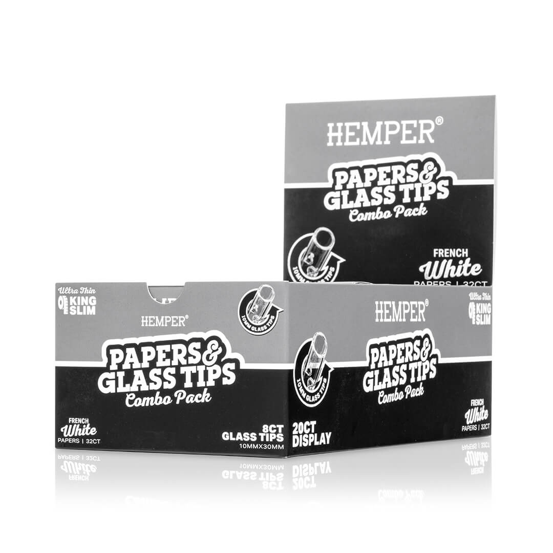 Hemper - KS Classic White Paper Booklet + 10mm Glastips