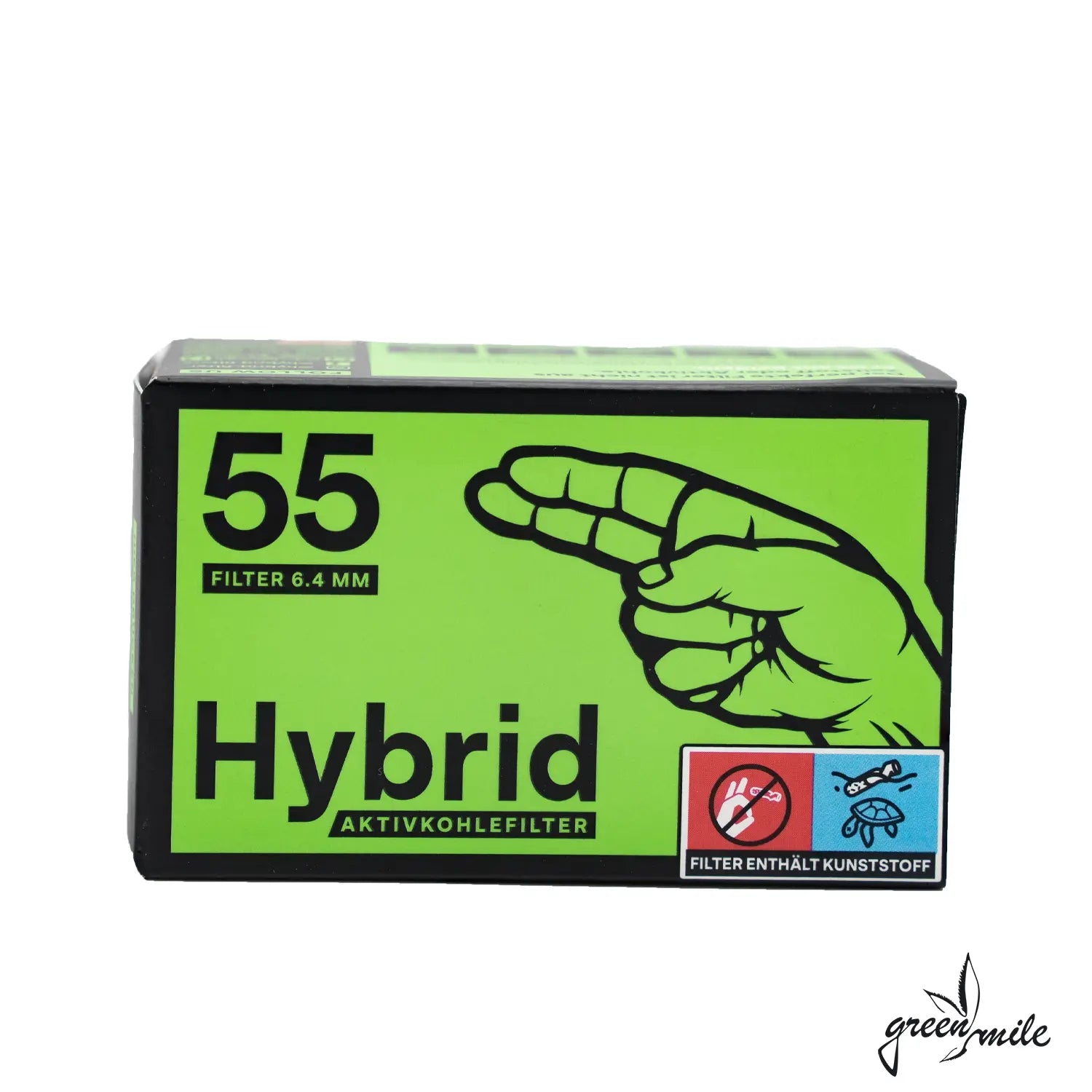 Hybrid Supreme, Aktivkohlefilter, 55stk, Verpackung, Vorderansicht