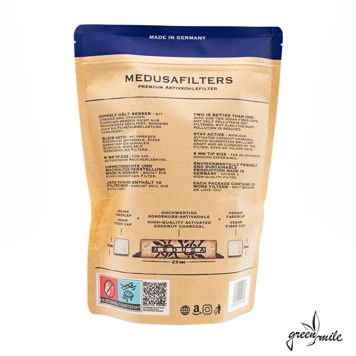 MEDUSA - Aktivkohlefilter | 1000Stk im Beutel