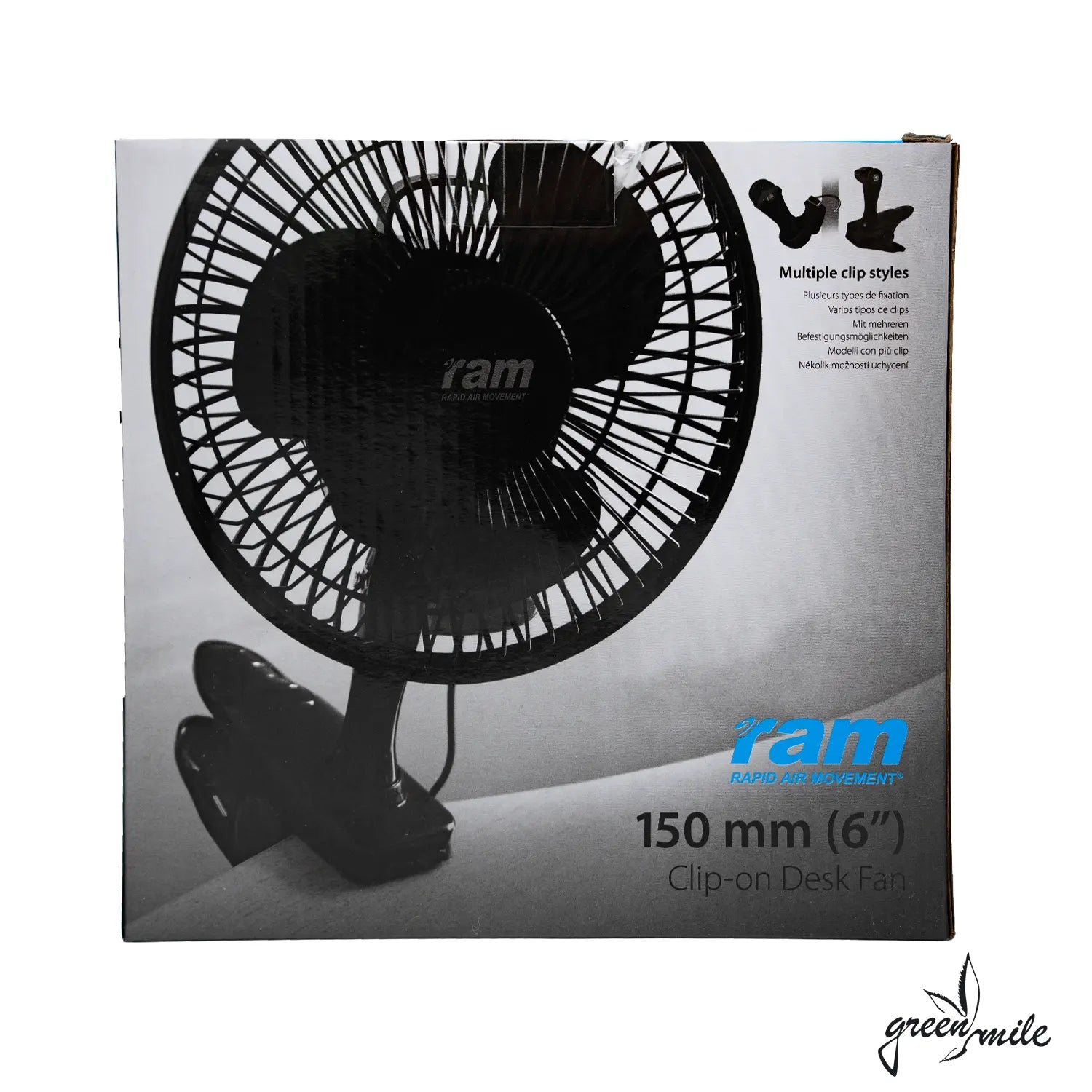 Ram, Clip Ventilator, 15cm Durchmesser, Verpackung, Vorderansicht