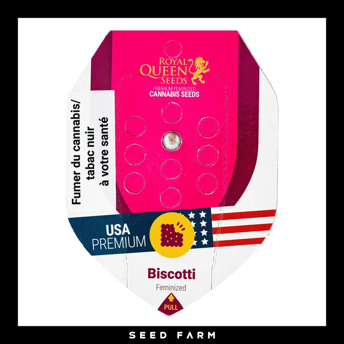 Royal Queen Seeds Biscotti, feminisierte Cannabis Samen, Vorderansicht
