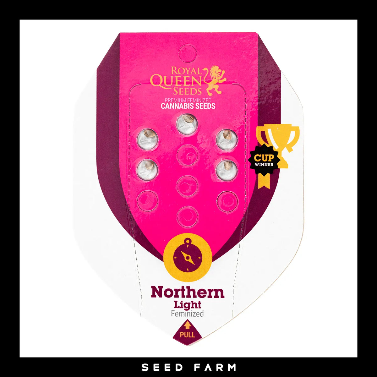 Royal Queen Seeds Northern Light, feminisierte Cannabis Samen, 5 Stück, Vorderansicht