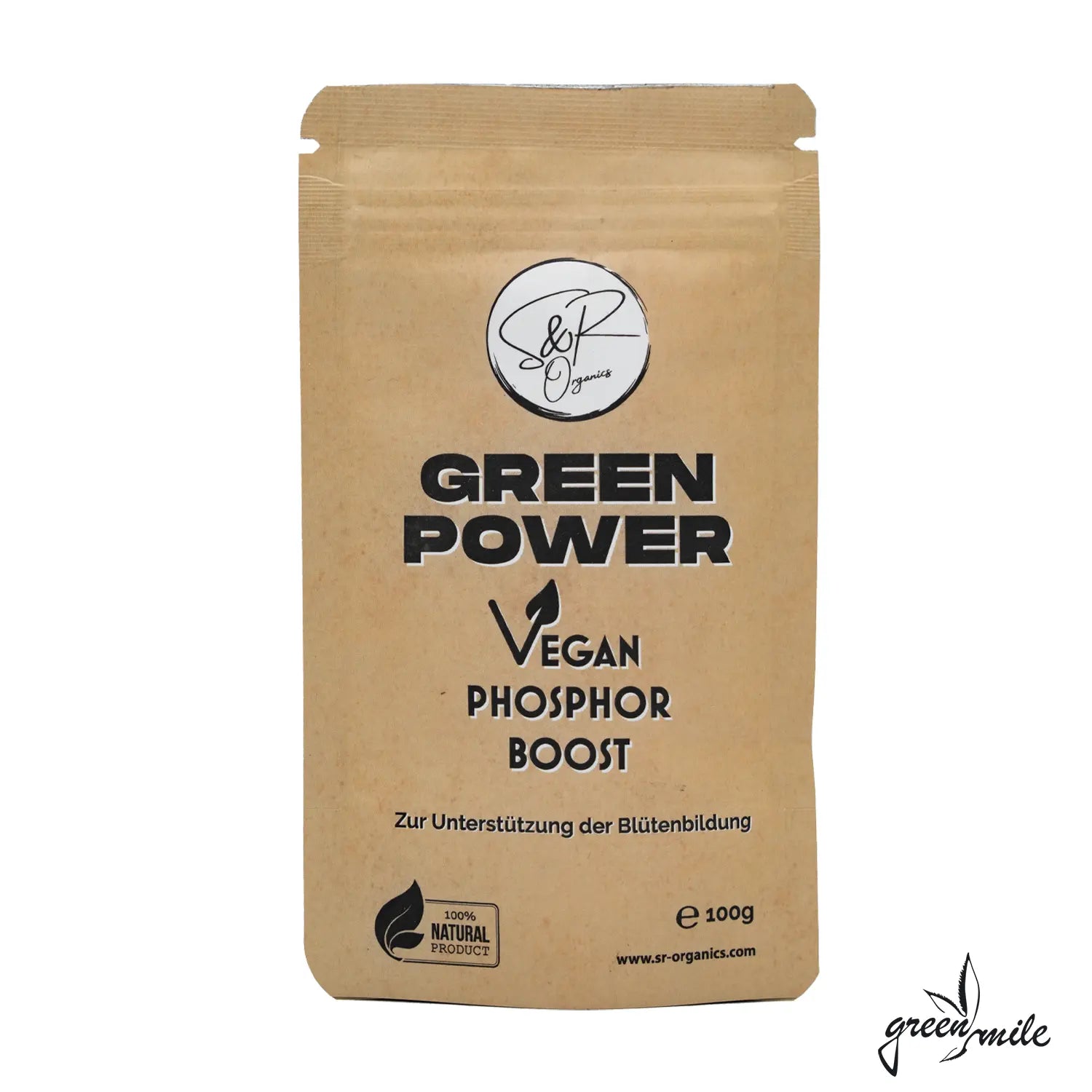 S&R Organics, Vegan Phosphor Boost, 100g, Verpackung, Vorderansicht