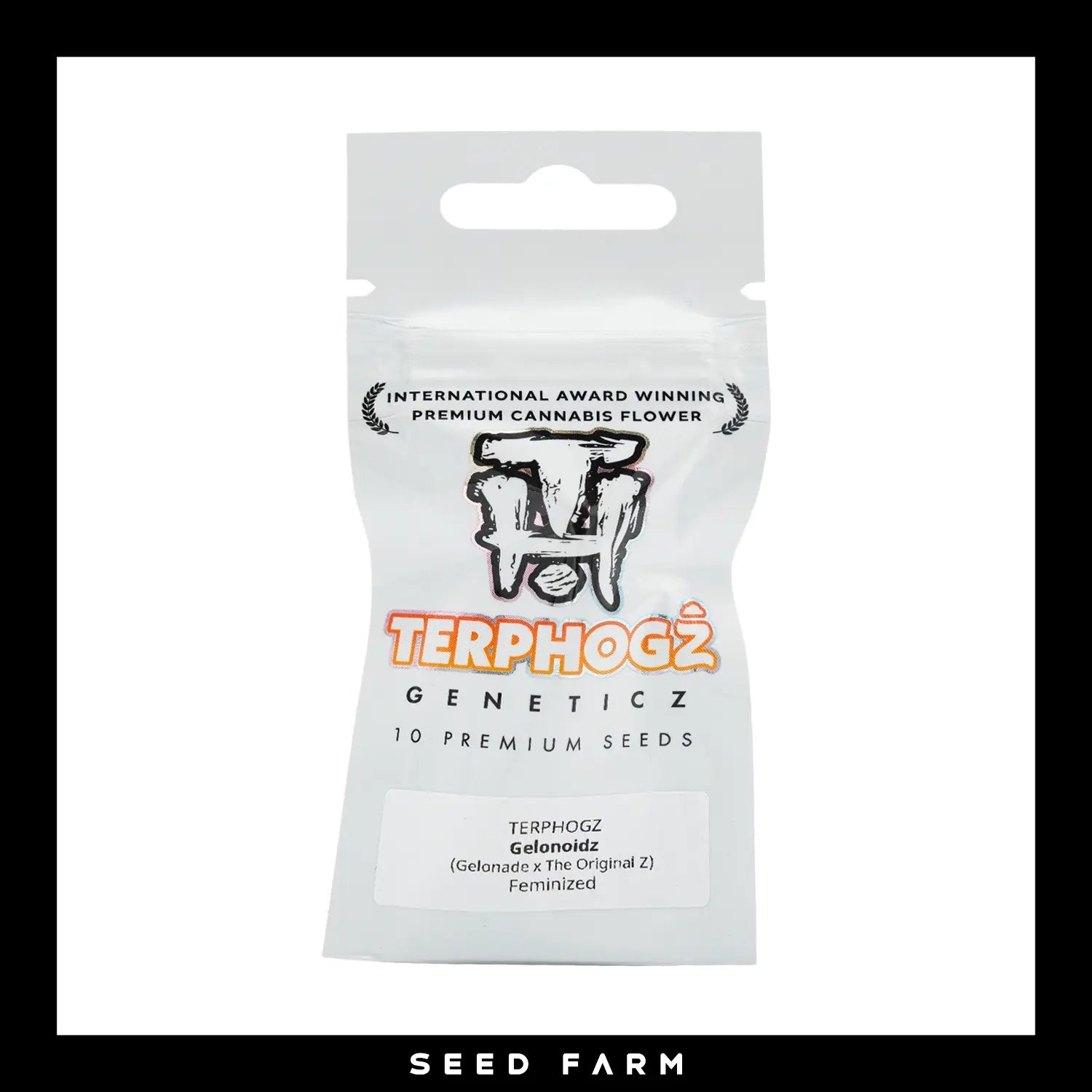 Terphogz, Gelonoidz, Feminisiert, 10 Seeds, Verpackung, Vorderansicht