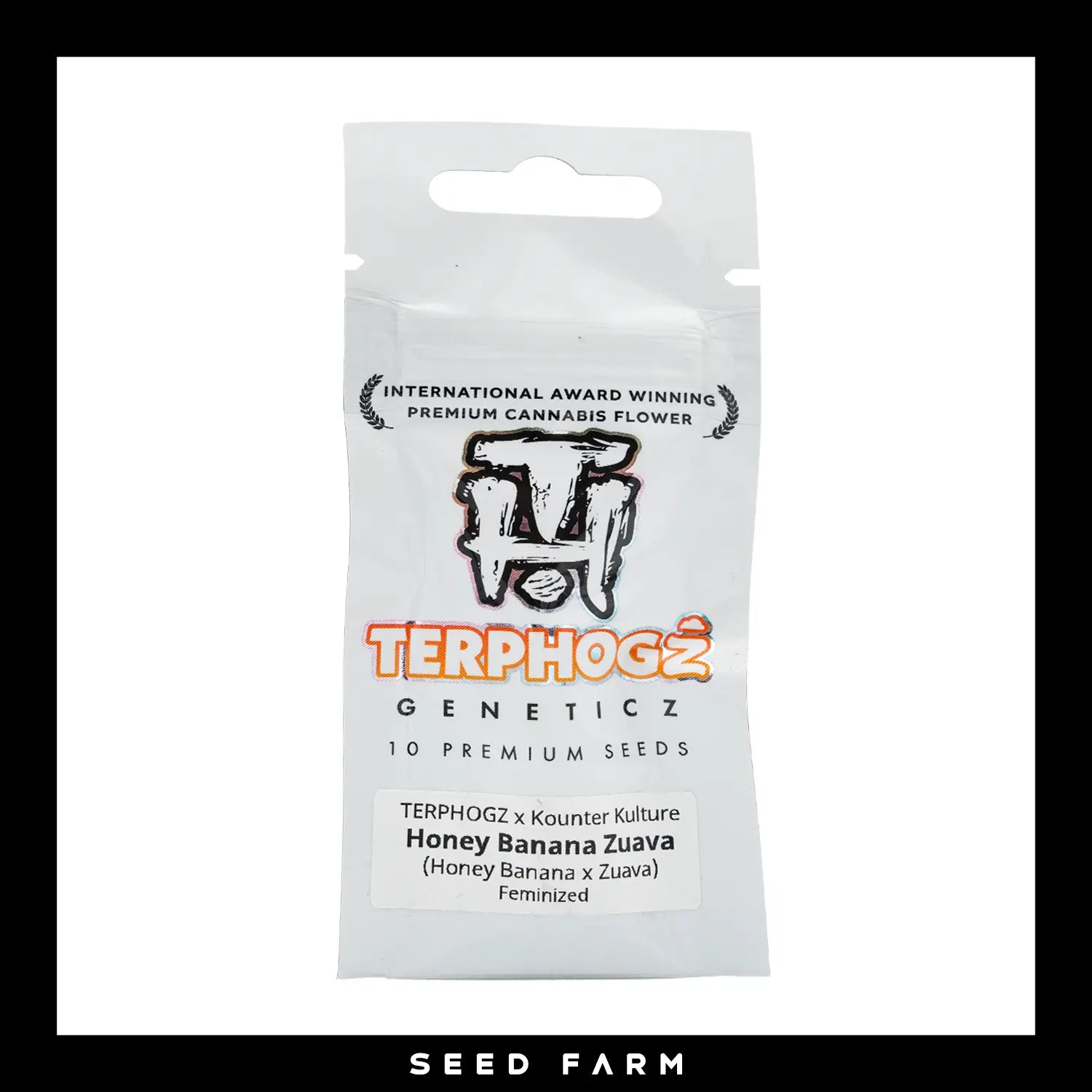 Terphogz, Honey Banana Zuava, Feminisiert, 10 Seeds, Verpackung, Vorderansicht