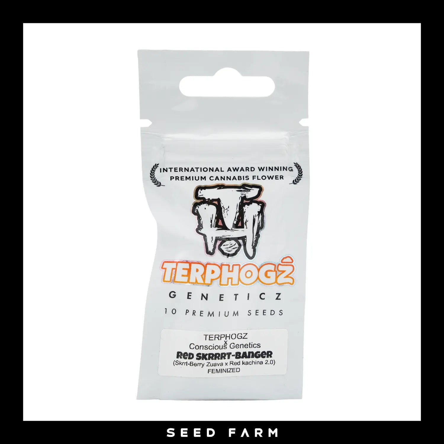Terphogz, Red Skrrrt-Banger, Feminisiert, 10 Seeds, Verpackung, Vorderansicht