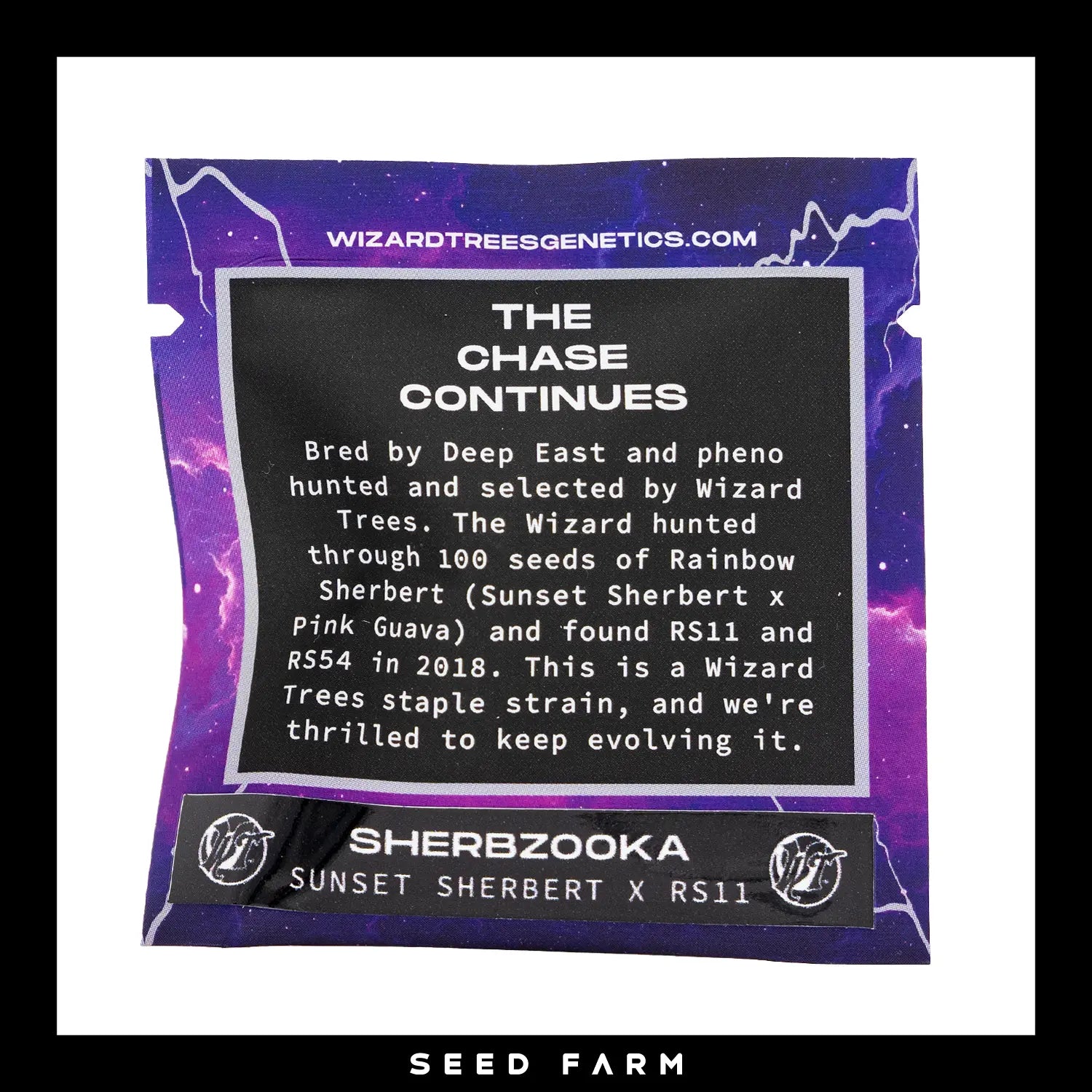 Wizard Trees Sherbzooka, RS Collection, feminisierte Cannabis Samen, 6 Stück, Rückansicht