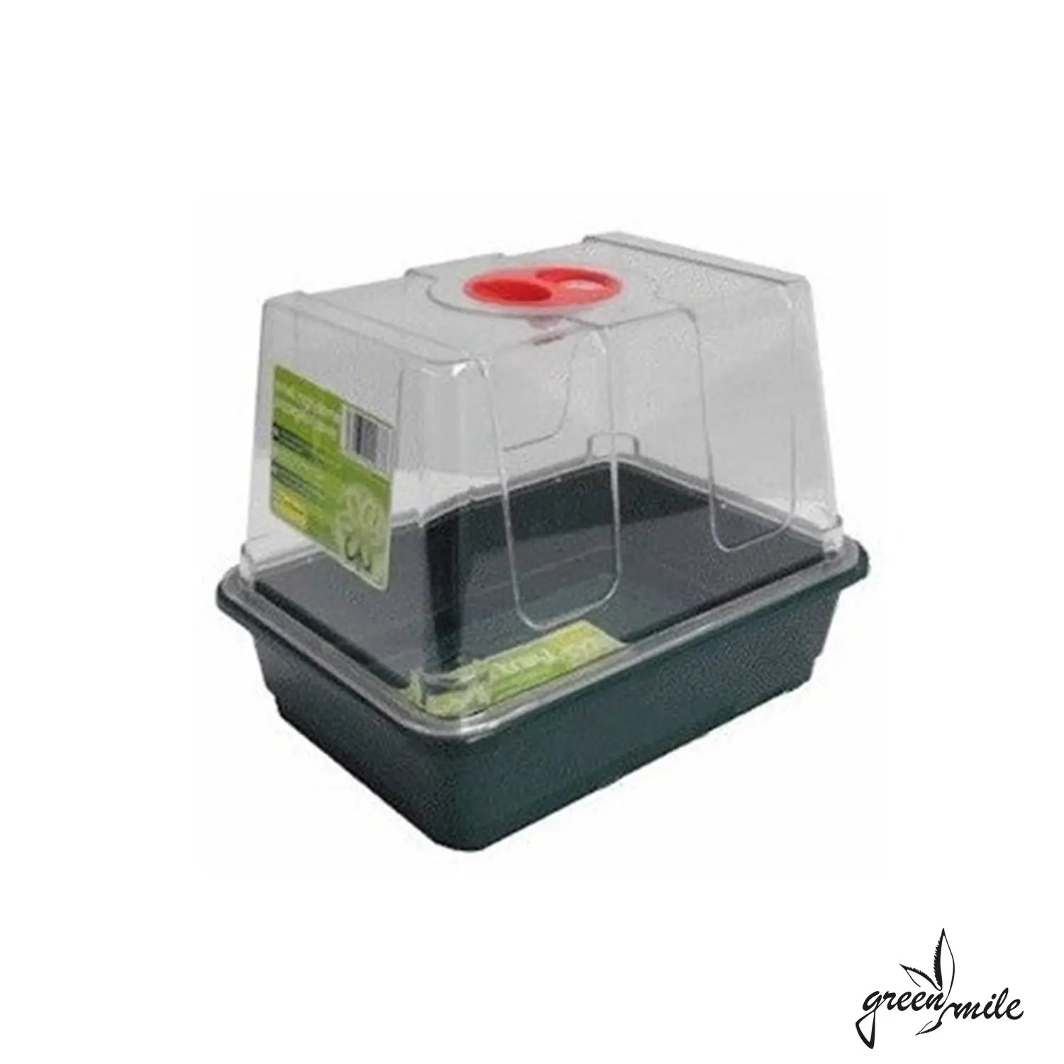 Zimmer Gewächshaus, klein, mit Belüftungsklappe, 23x17x18cm, Seitenansicht