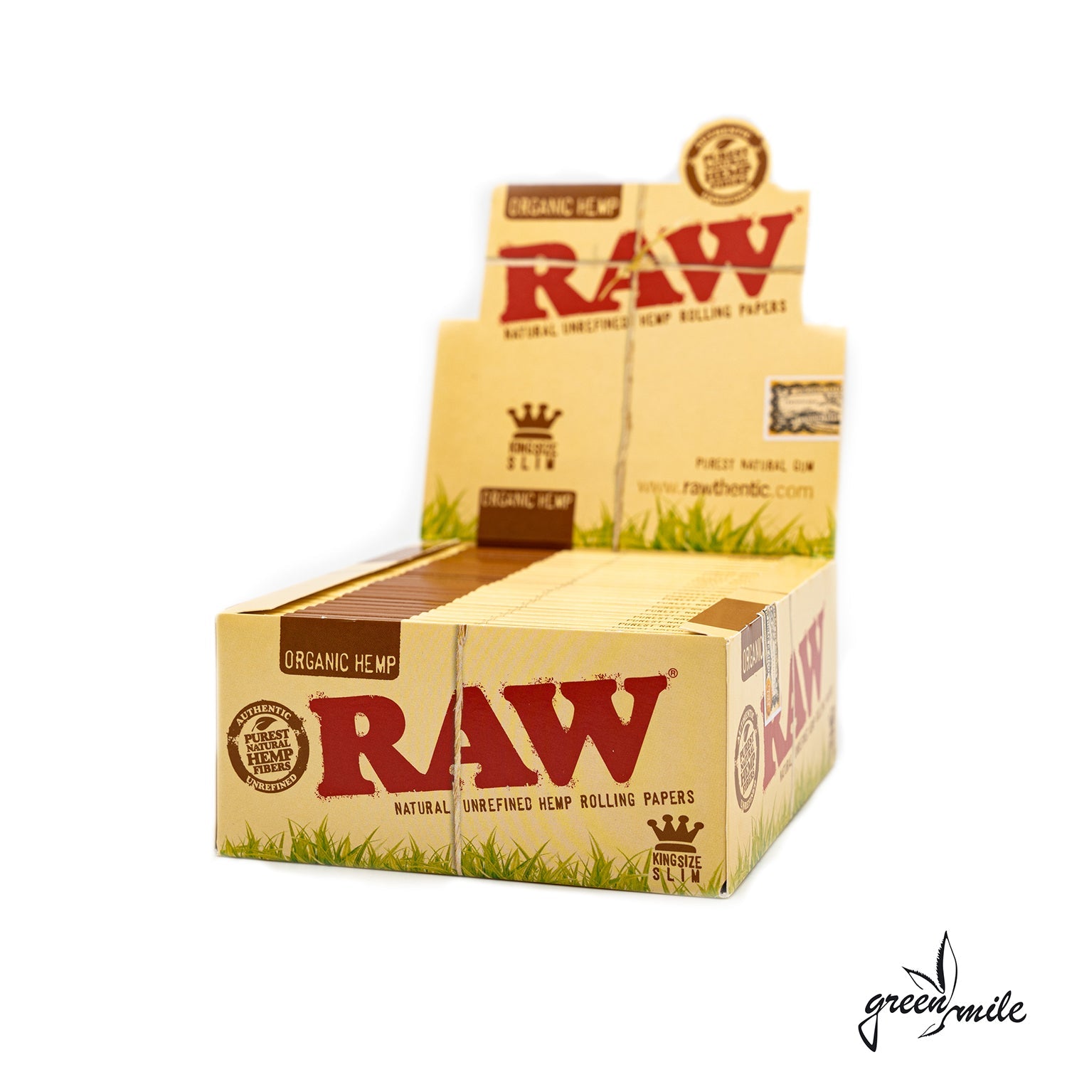 Raw Organic Hemp King Size Slim Blister Seitenansicht