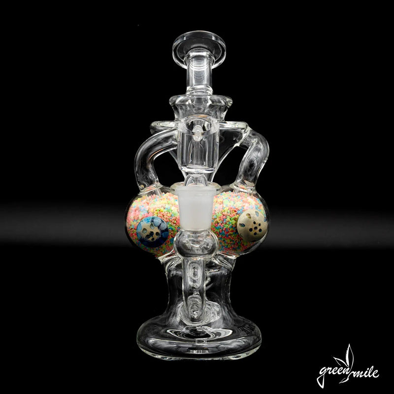 BL Recycle Dabbing Rig "GLOWING IN THE DARK BALLS"