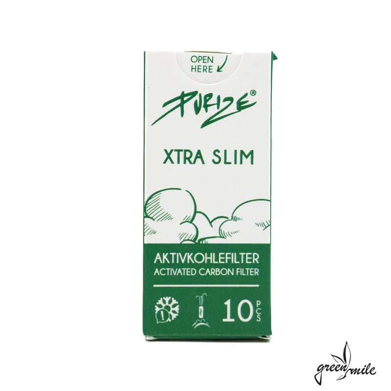 Purize Xtra Slim Aktivkohlefilter 10 Stück Verpackung