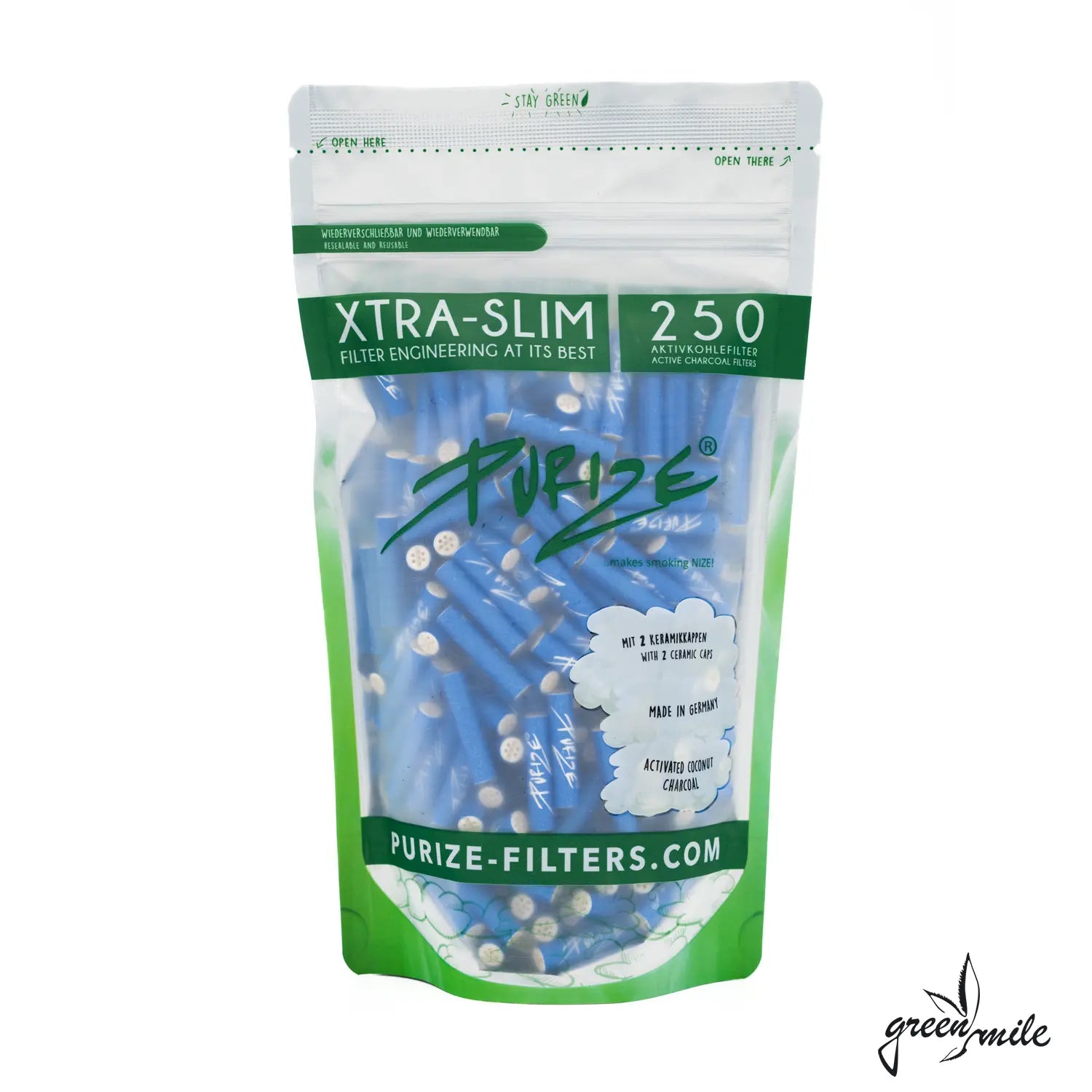 Purize Aktivkohlefilter Xtra Slim 250er Verpackung Blau