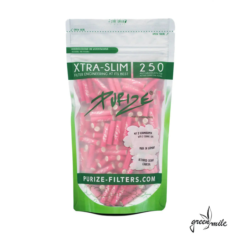 Purize Aktivkohlefilter Xtra Slim 250er Verpackung Pink