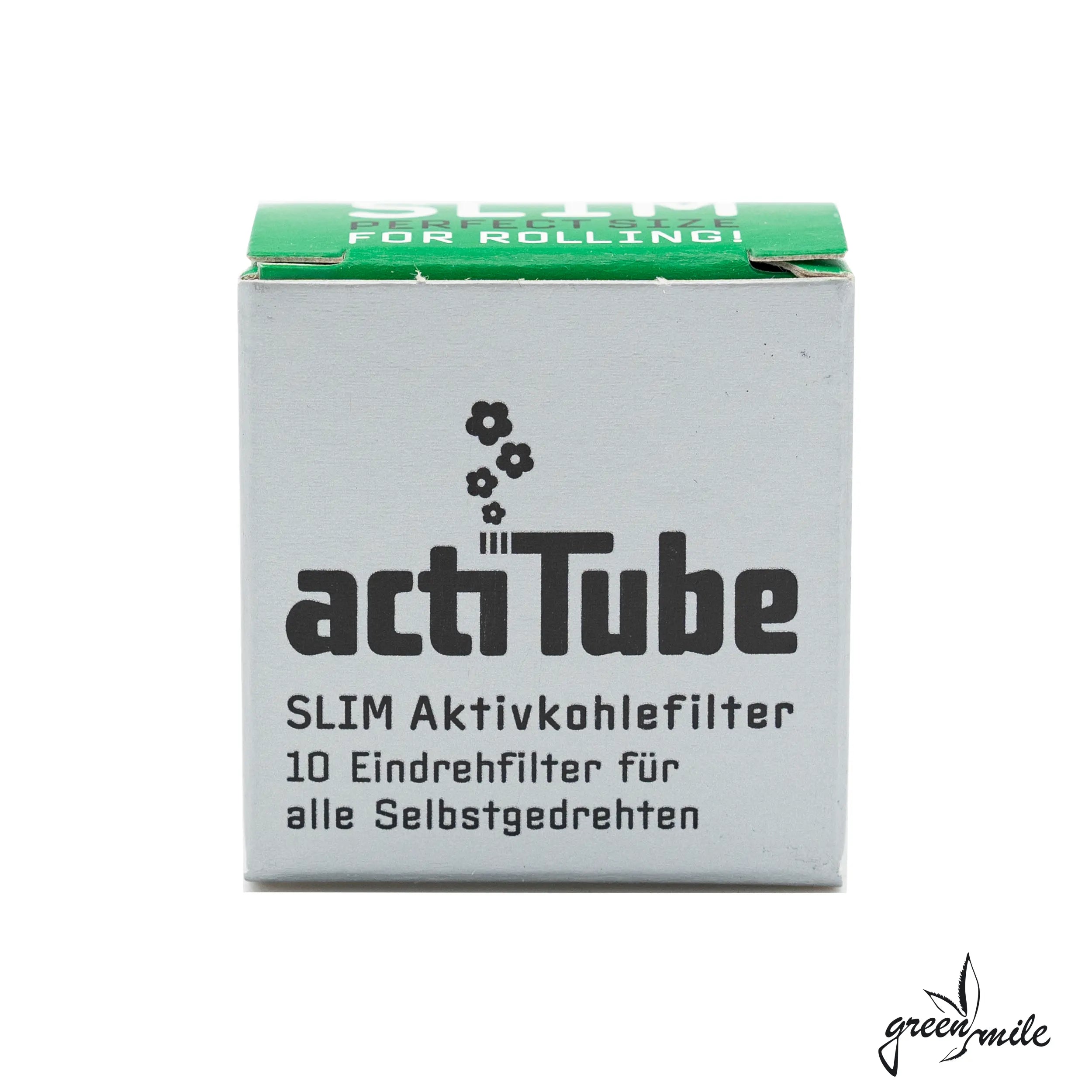 actiTube Aktivkohlefilter, Slim, 7mm, 10 Stück, Vorderansicht