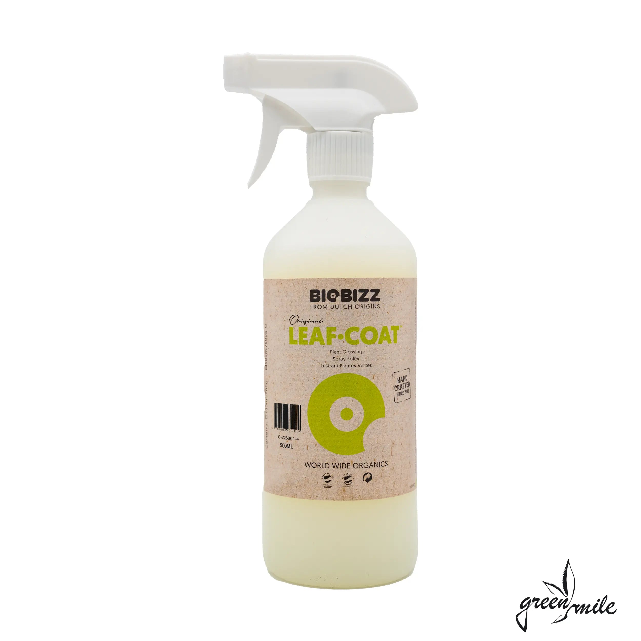 BioBizz Leaf Coat, organisches Pflanzenschutzmittel, 500ml, Sprühflasche, Vorderansicht