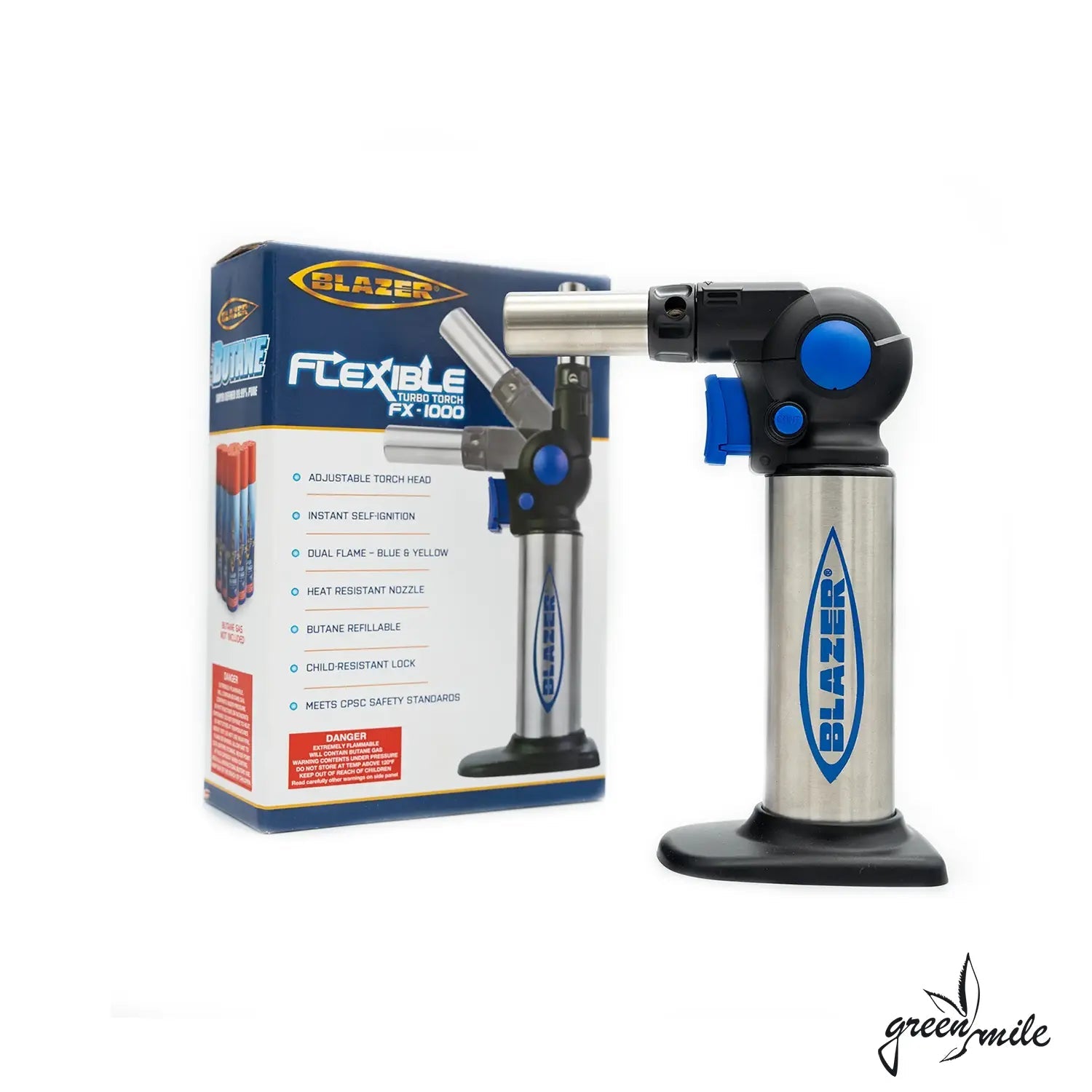 Blazer, Flexible Turbo Torch, FX 1000, Blau, Produkt und Verpackung, Seitenansicht