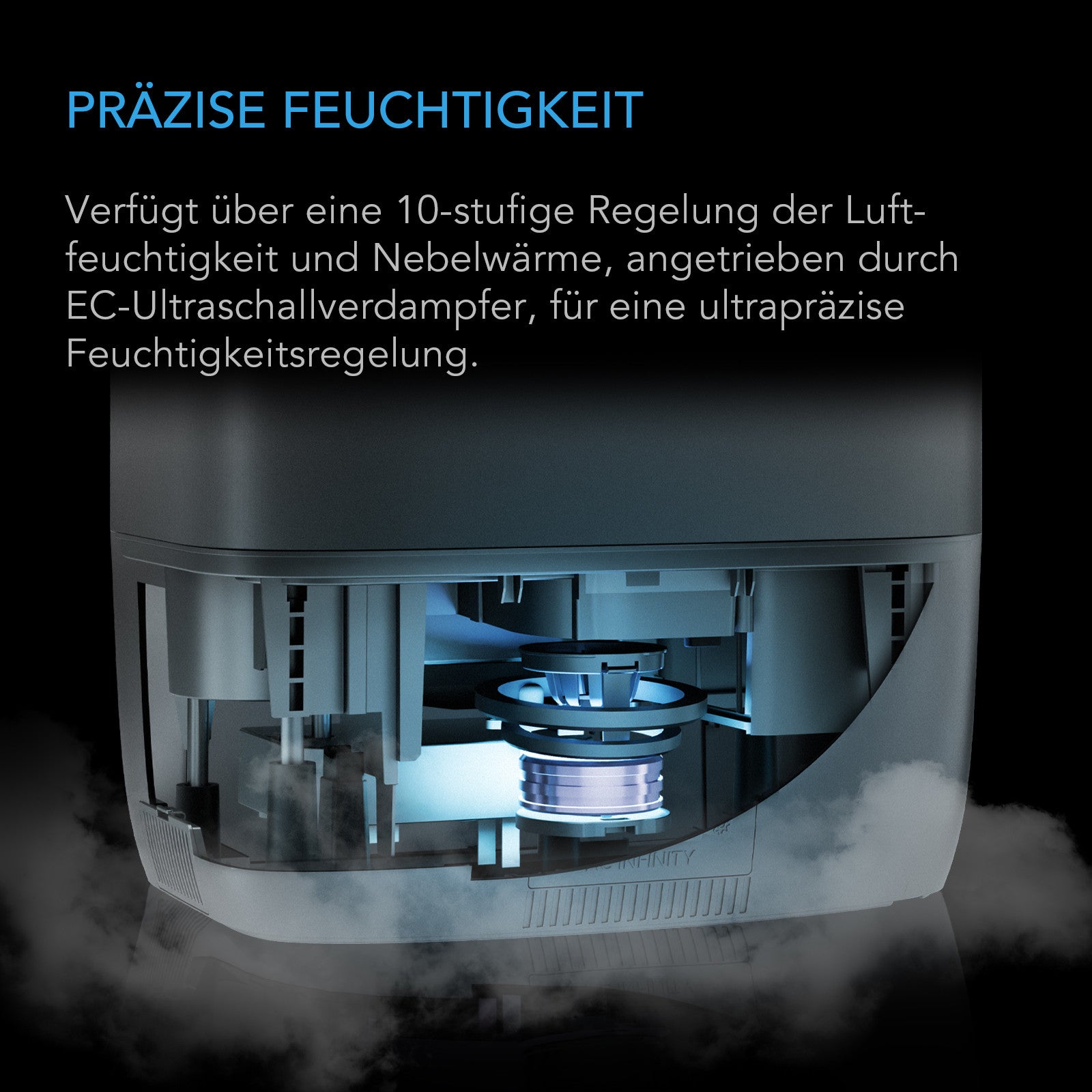 AC Infinity - Cloudforge T5 Warm/Kalt-Nebel VPD Luftbefeuchter | 9L