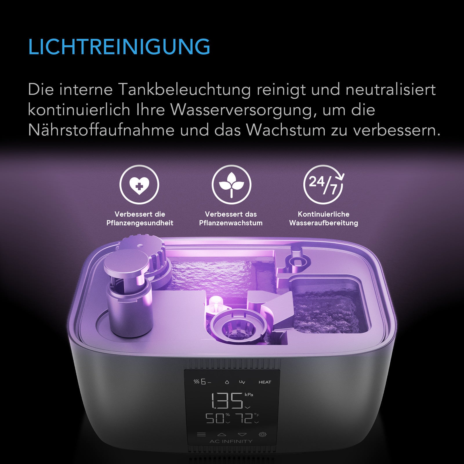 AC Infinity - Cloudforge T5 Warm/Kalt-Nebel VPD Luftbefeuchter | 9L