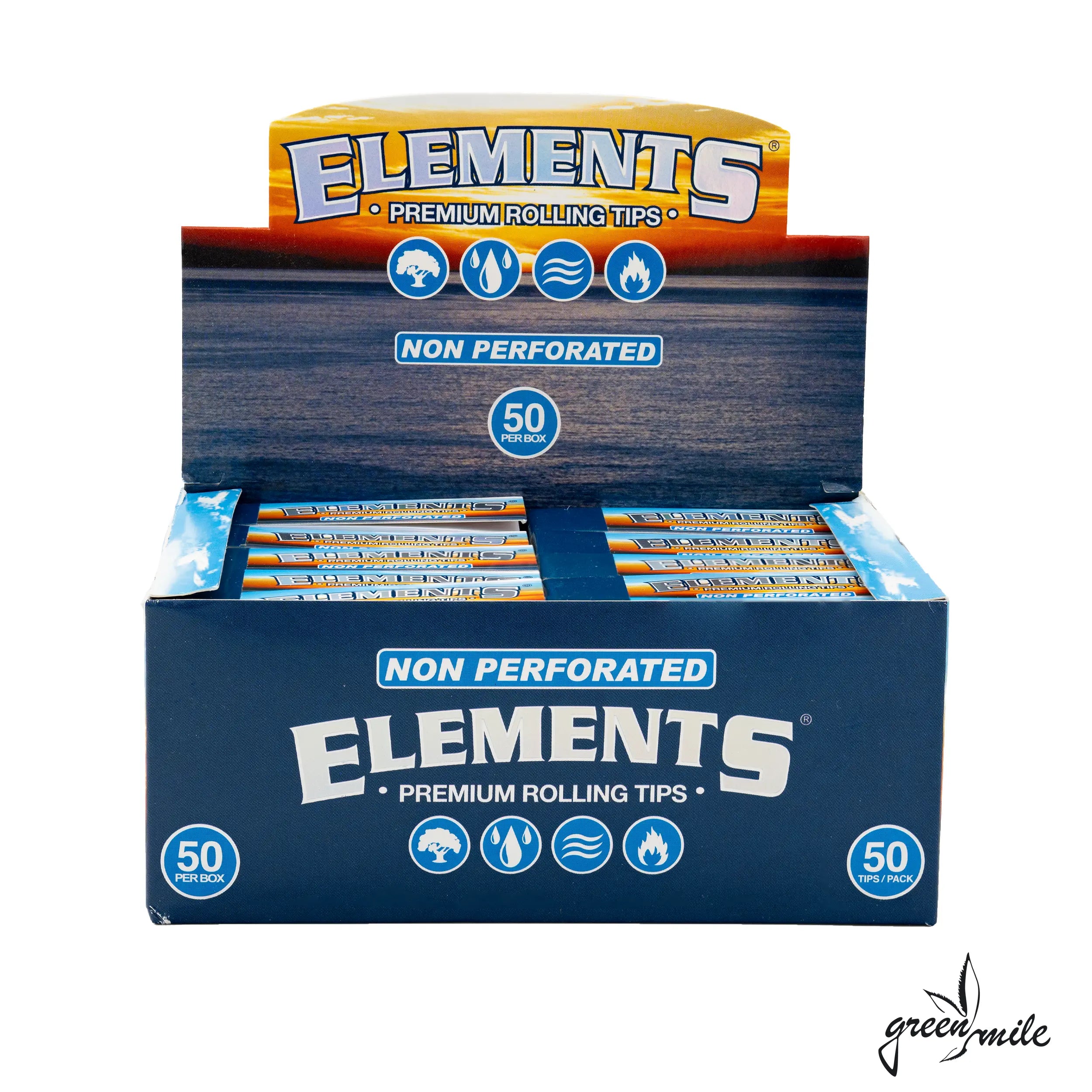 Elements, Premium Filtertips, Unperforiert, VE, 50Stück, Offen
