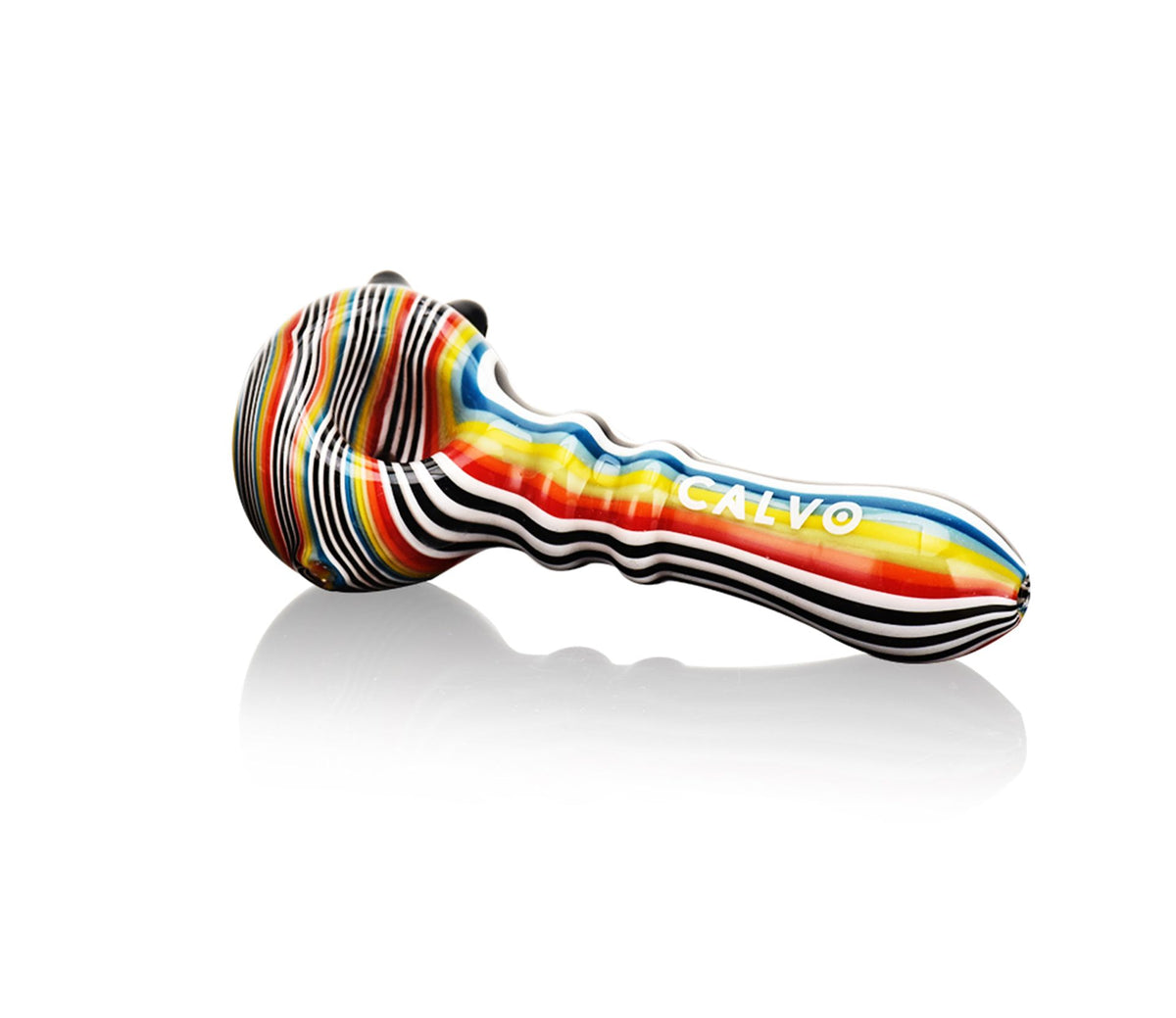 Calvo - 3 Circles Spoon Pipe | Rainbow