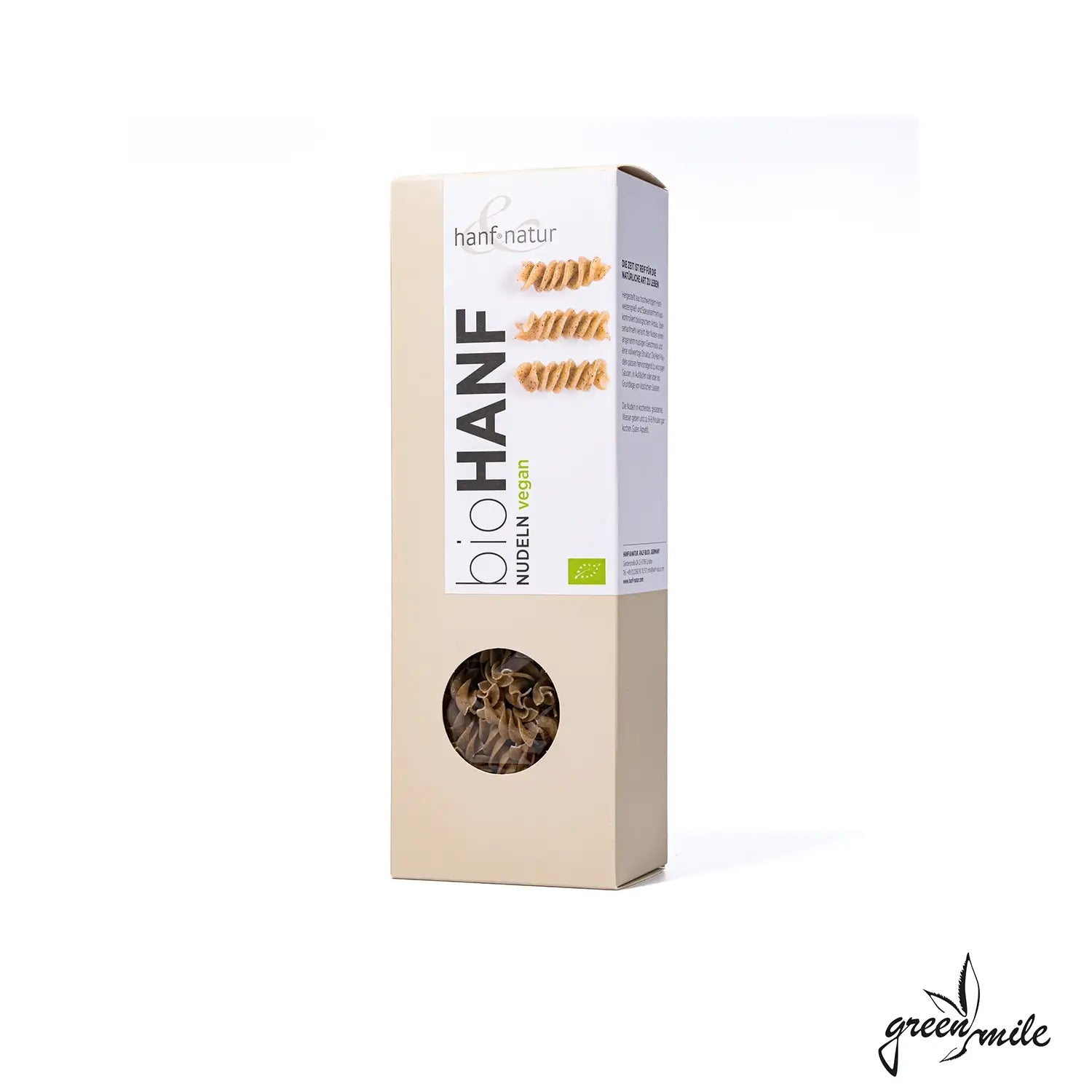 Hanf und Natur, Bio Hanfnudeln, Vegan, 250g, Verpackung