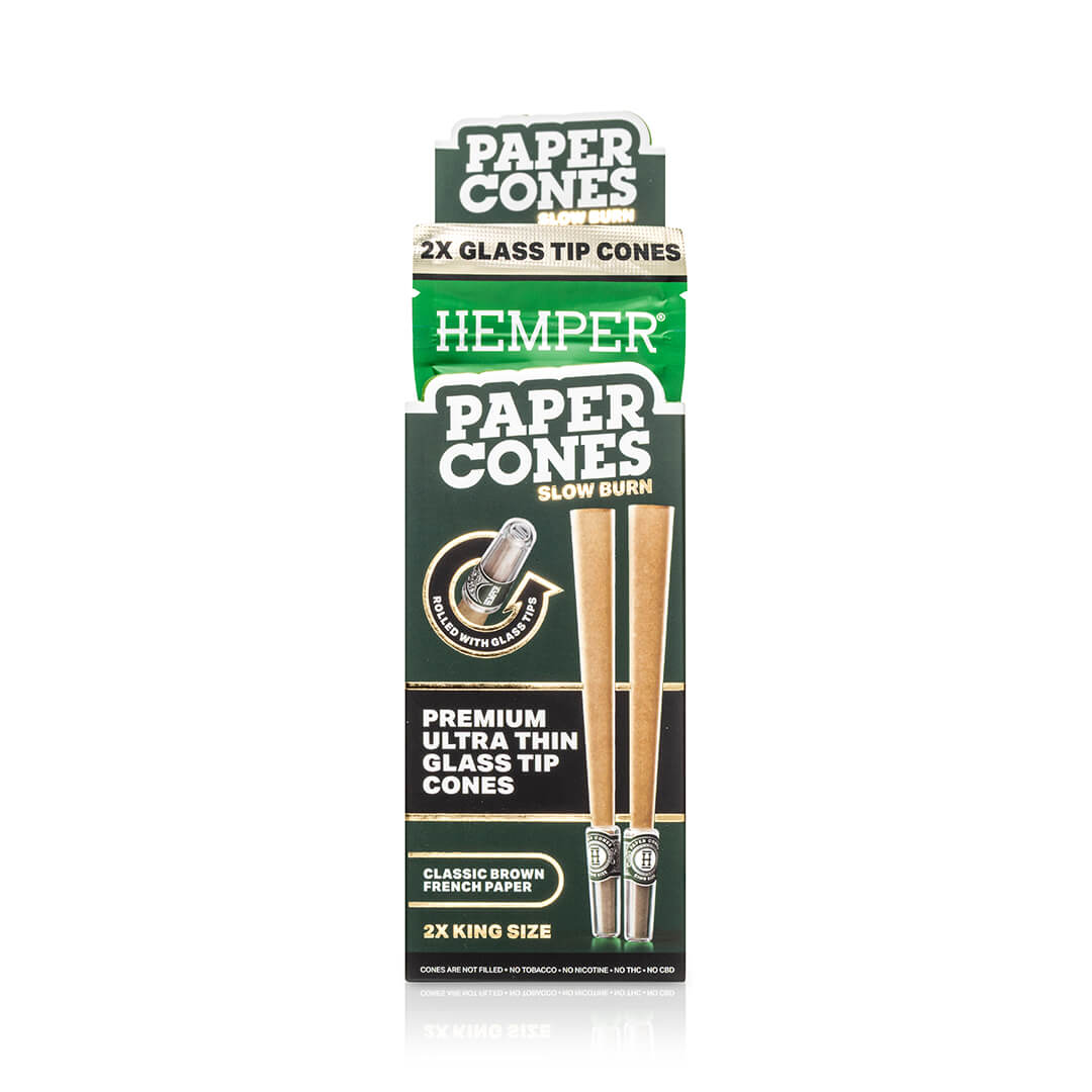 Hemper - KS Brown Paper Cones mit Glastip | 2 Stk.