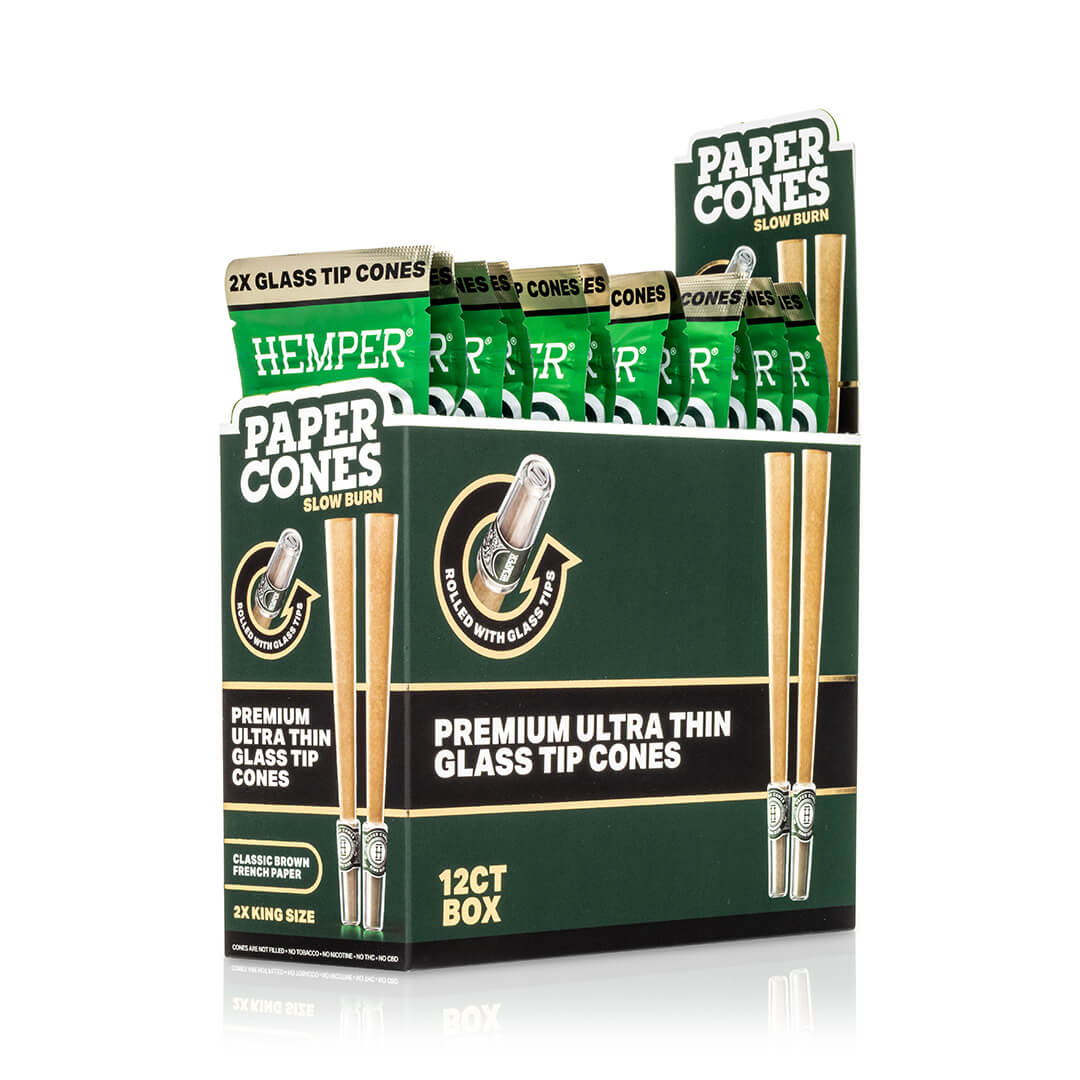 Hemper - KS Brown Paper Cones mit Glastip | 2 Stk.