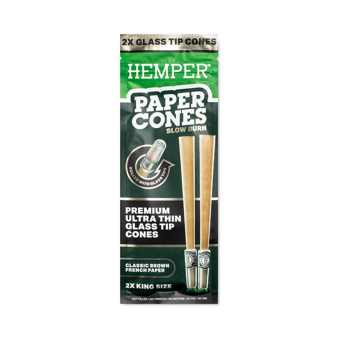 Hemper - KS Brown Paper Cones mit Glastip | 2 Stk.