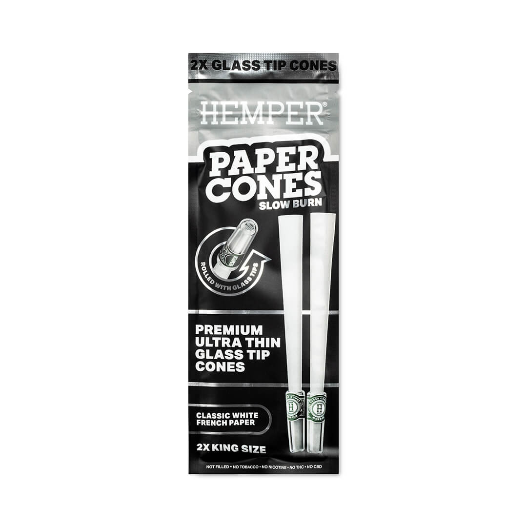 Hemper - KS White Paper Cones mit Glastip | 2 Stk.