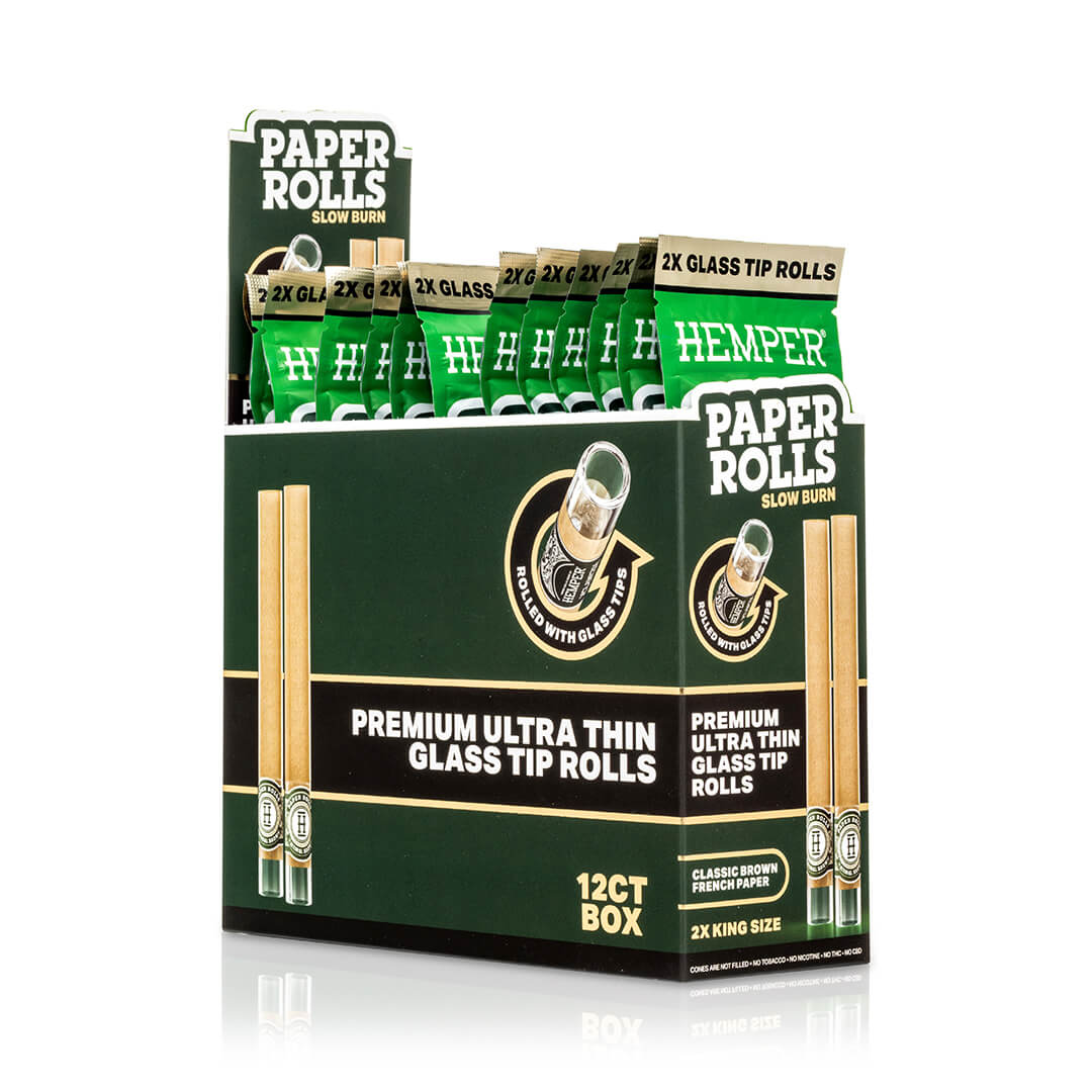 Hemper - KS Brown Paper Rolls mit Glastip | 2 Stk.