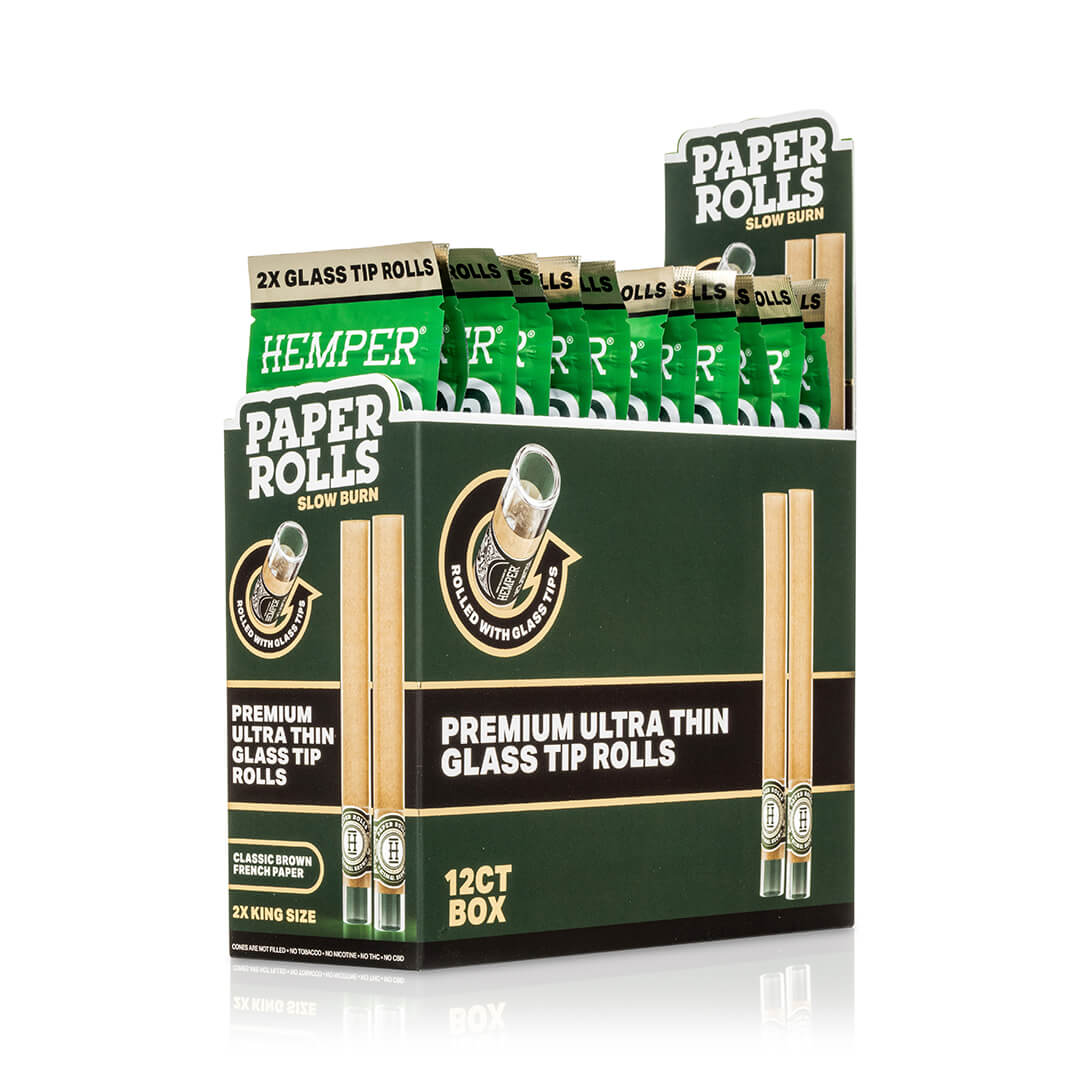 Hemper - KS Brown Paper Rolls mit Glastip | 2 Stk.