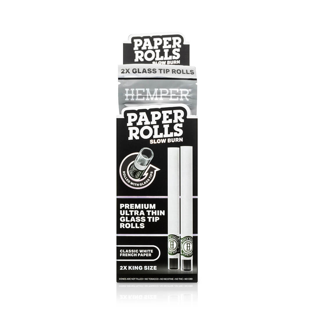 Hemper - KS White Paper Rolls mit Glastip | 2 Stk.