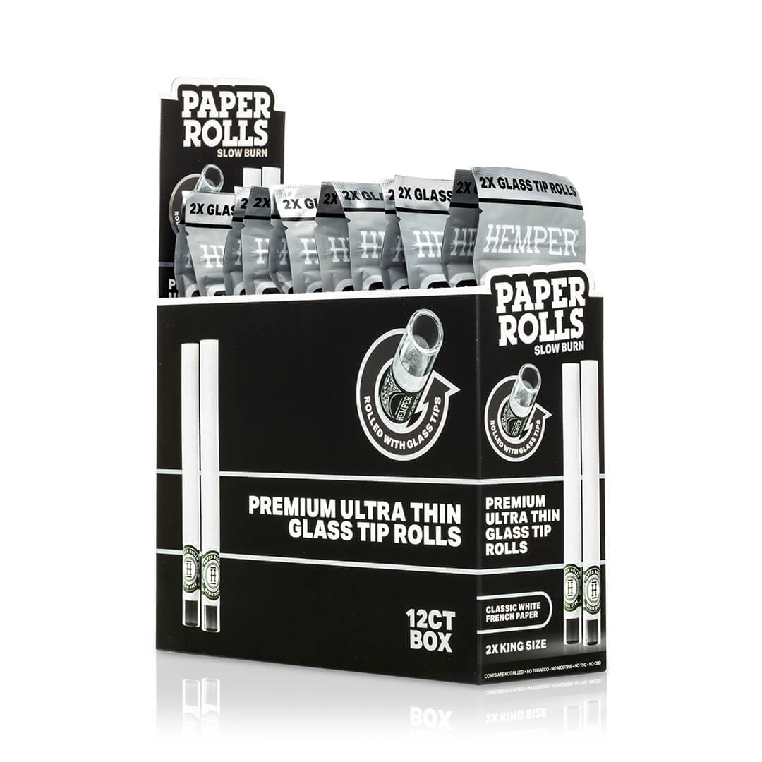 Hemper - KS White Paper Rolls mit Glastip | 2 Stk.